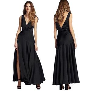 FAME and PARTNERS The Escala Black Backless Dress US4